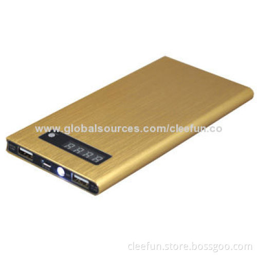 New metal case power bank, polymer battery, super thin, with digital display
